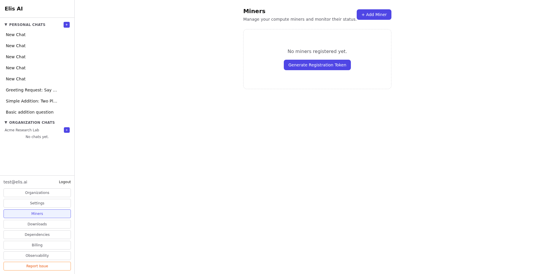 Miner visible in miners list